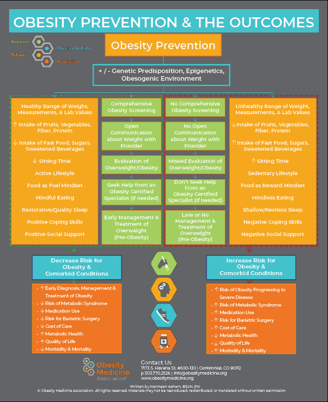 Obesity Prevention and the Outcomes Infographic